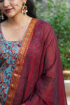 Prathana Teal & Maroon Mom & Me