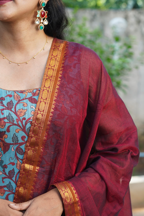 Prathana Teal & Maroon Mom & Me