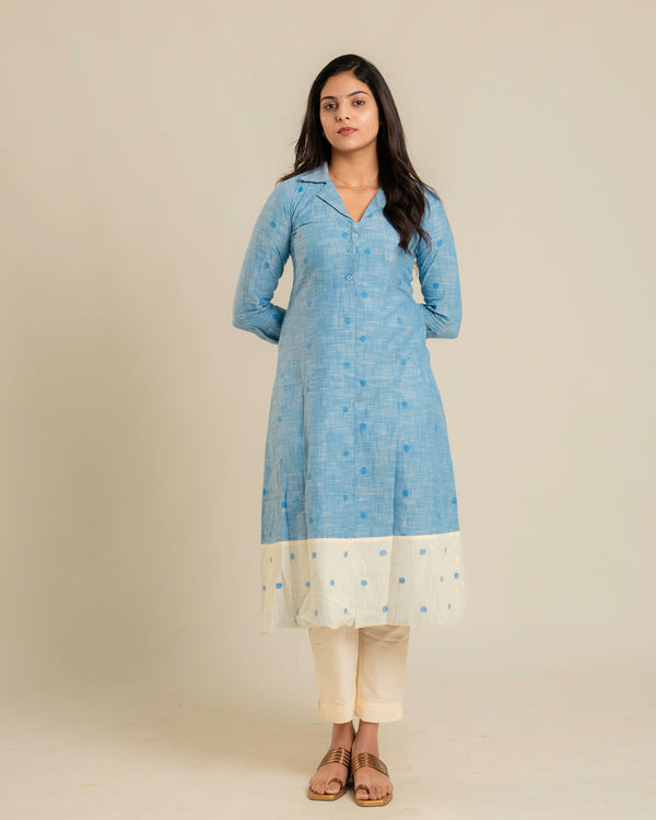 Classic Dual Handloom A-Line Kurta (PR)
