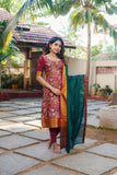 Prathana Maroon & Green