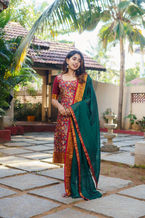Prathana Maroon & Green Mom & Me