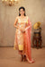 Tanisha Peach Banarasi Tissue Kurti Set ( Set of 3 )