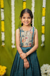 Akshara Teal Blue Lehenga Mini