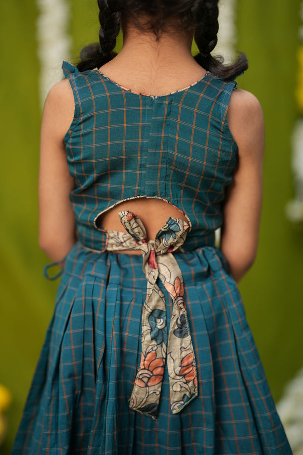 Akshara Teal Blue Lehenga Mini