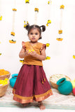 Shanmathi Maroon & Mustard Mini