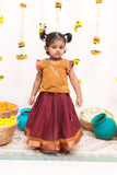 Shanmathi Maroon & Mustard Mini