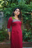 Sheetal Maroon Kurti set (Set of 2)