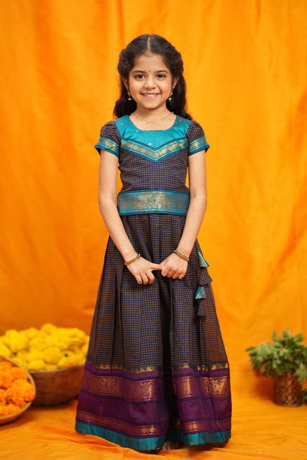 IMD - Ruhika Navy Handloom Cotton Mini