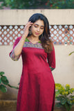 Sheetal Maroon Kurti set (Set of 2)