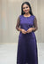 GRG - Mina Violet with Ajrak Sleeve (Kurti only) - XS only