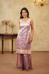 Manju Lavender Banarasi Tissue Kurti Set ( Set of 3 )