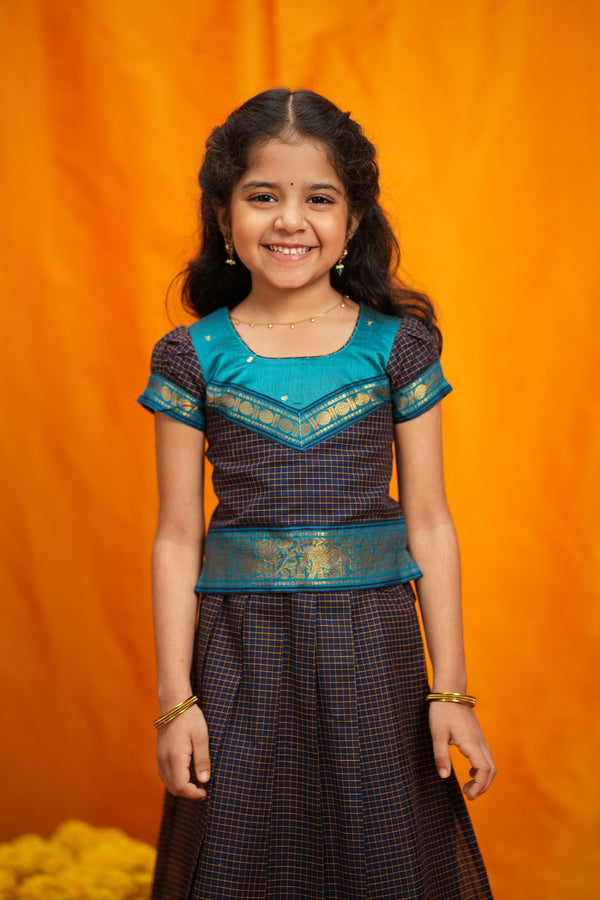 IMD - Ruhika Navy Handloom Cotton Mini