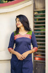 Sheetal Navy Blue Kurti set (Set of 2)