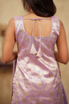 Manju Lavender Banarasi Tissue Kurti Set ( Set of 3 )