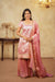 Manju Pink Banarasi Tissue Kurti Set (Set of 3)