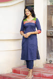 Sheetal Navy Blue Kurti set (Set of 2)