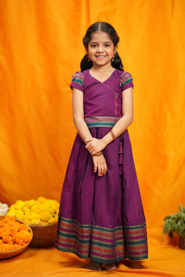 Vanika Magenta Handloom Kids Mini