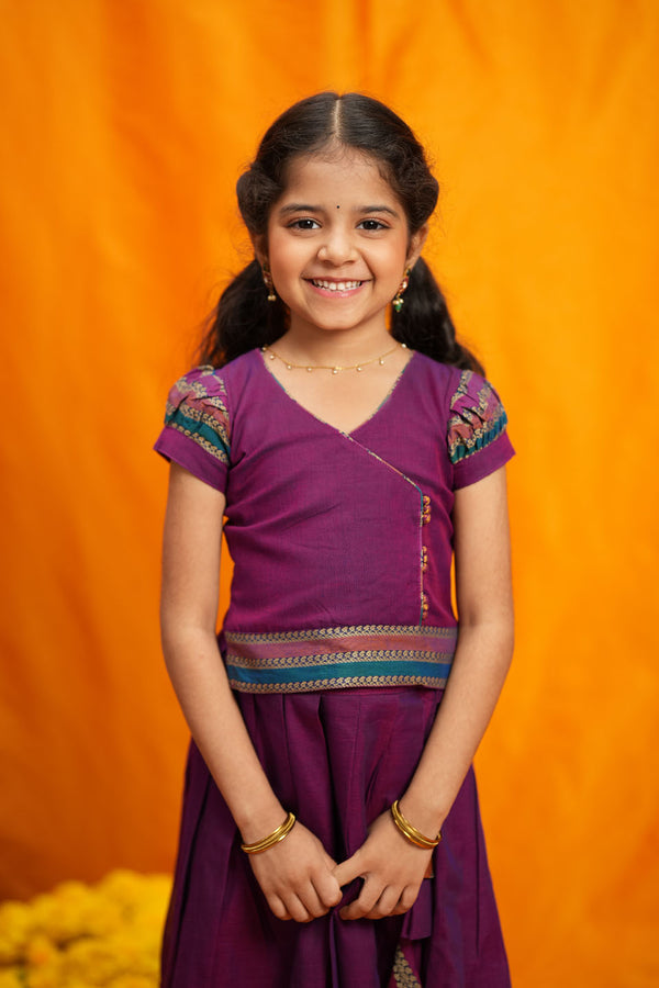 Vanika Magenta Handloom Kids Mini