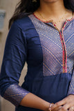 Mithra Navy Blue Kurti Set