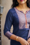 Mithra Navy Blue Kurti Set