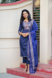 Mithra Navy Blue Kurti Set