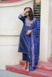 Mithra Navy Blue Kurti Set