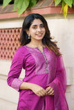 Mithra Magenta Kurti Set