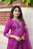 Mithra Magenta Kurti Set