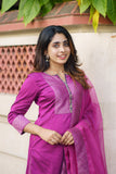 Mithra Magenta Kurti Set