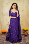 Yamuna Purple Maxi Dress (Set of 2)