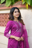 Mithra Magenta Kurti Set