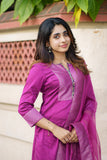 Mithra Magenta Kurti Set