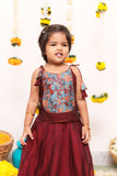 Prathana Teal & Maroon Mini