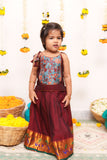 Prathana Teal & Maroon Mini