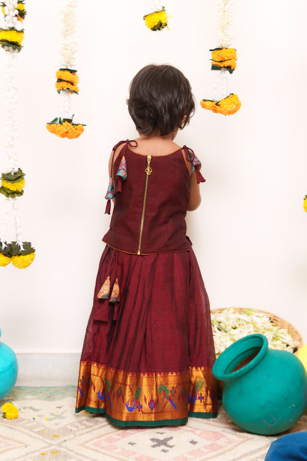 Prathana Teal & Maroon Mom & Me