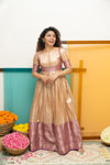Aadhya Beige & Violet Mom & Me
