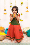 Shanmathi Orange & Green Mini