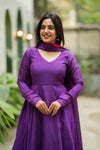 Raha Violet Anarkali Dress (Set of 2)