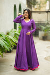 Raha Violet Anarkali Dress (Set of 2)