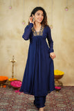 Kiara Navy Blue Kurta Set (Set of 2)