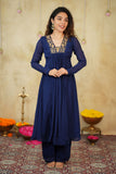 Kiara Navy Blue Kurta Set (Set of 2)