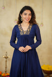 Kiara Navy Blue Kurta Set (Set of 2)