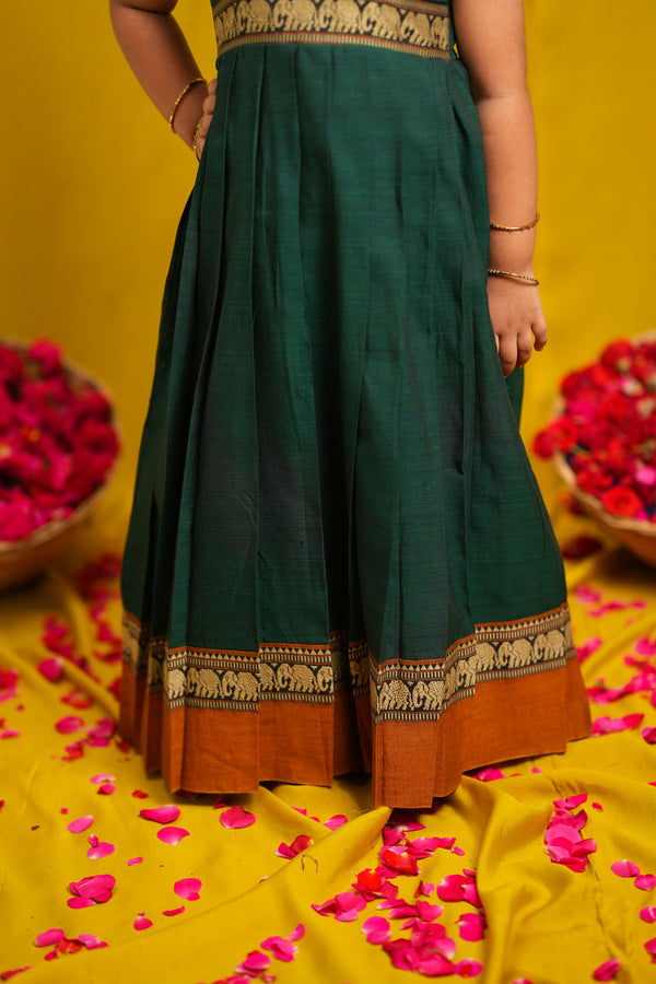 Nilambari Green Frock Mini