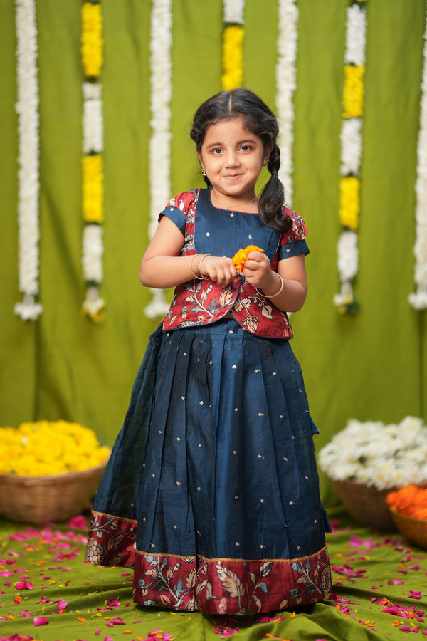 Darshini Teal Peplum Top & Skirt Mini