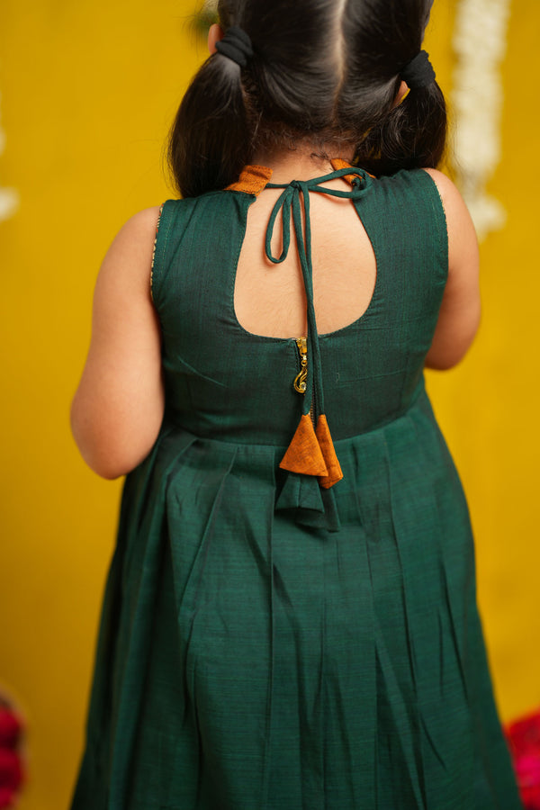 Nilambari Green Frock Mini