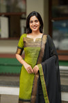 Prisha Olive Green Kurti Set (Set of 2)