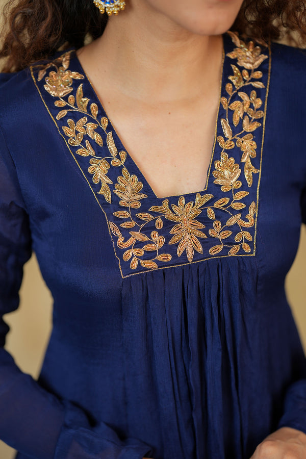 Kiara Navy Blue Kurta Set (Set of 2)