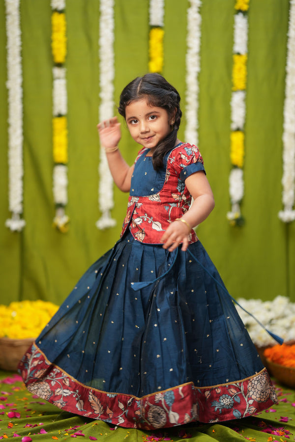 Darshini Teal Peplum Top & Skirt Mini