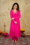 Kiara Rani Pink Kurta Set ( Set of 2)