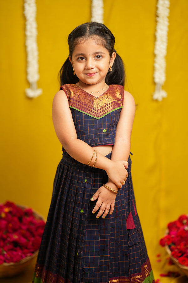 Sana Navy Blue Lehenga Mini